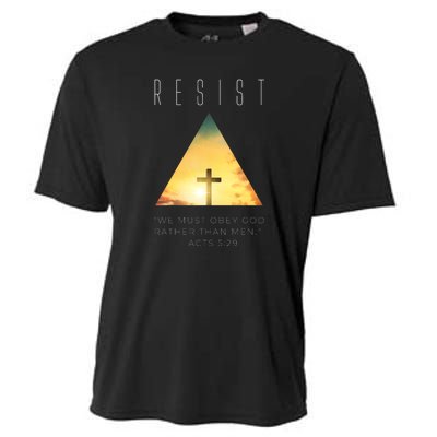 Resist The Great Reset Christian Conservative NWO Cooling Performance Crew T-Shirt