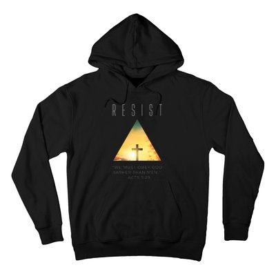 Resist The Great Reset Christian Conservative NWO Hoodie