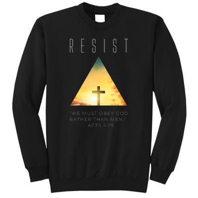 Resist The Great Reset Christian Conservative NWO Sweatshirt