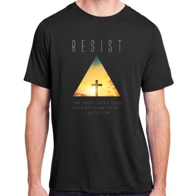 Resist The Great Reset Christian Conservative NWO Adult ChromaSoft Performance T-Shirt