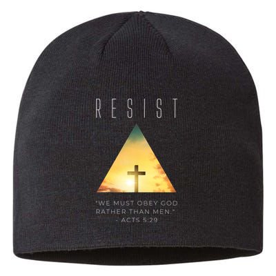 Resist The Great Reset Christian Conservative NWO Sustainable Beanie