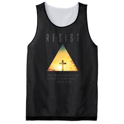 Resist The Great Reset Christian Conservative NWO Mesh Reversible Basketball Jersey Tank