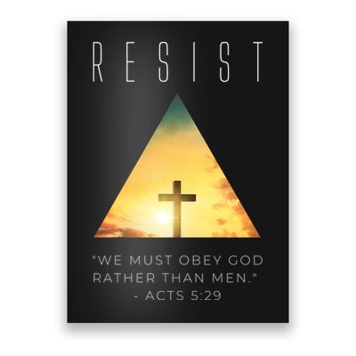Resist The Great Reset Christian Conservative NWO Poster