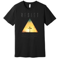 Resist The Great Reset Christian Conservative NWO Premium T-Shirt