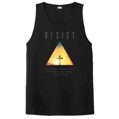 Resist The Great Reset Christian Conservative NWO PosiCharge Competitor Tank