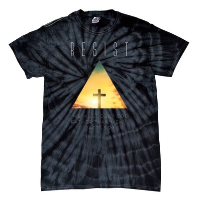 Resist The Great Reset Christian Conservative NWO Tie-Dye T-Shirt