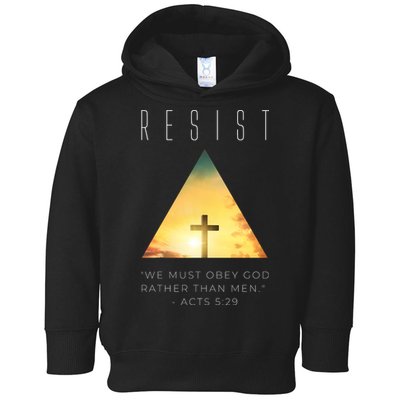 Resist The Great Reset Christian Conservative NWO Toddler Hoodie