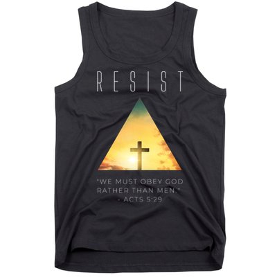 Resist The Great Reset Christian Conservative NWO Tank Top