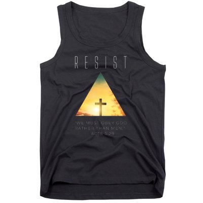 Resist The Great Reset Christian Conservative NWO Tank Top