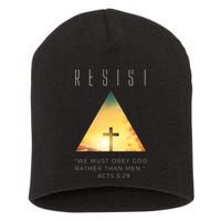 Resist The Great Reset Christian Conservative NWO Short Acrylic Beanie