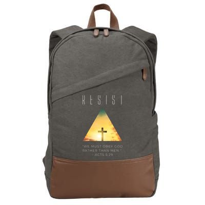 Resist The Great Reset Christian Conservative NWO Cotton Canvas Backpack
