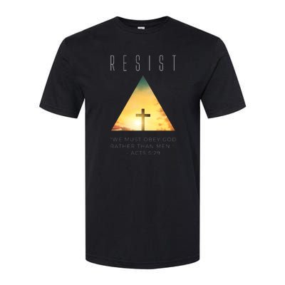 Resist The Great Reset Christian Conservative NWO Softstyle CVC T-Shirt