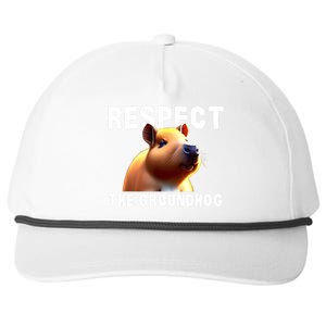 Respect The Groundhog GroundHog Day Snapback Five-Panel Rope Hat