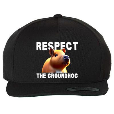 Respect The Groundhog GroundHog Day Wool Snapback Cap