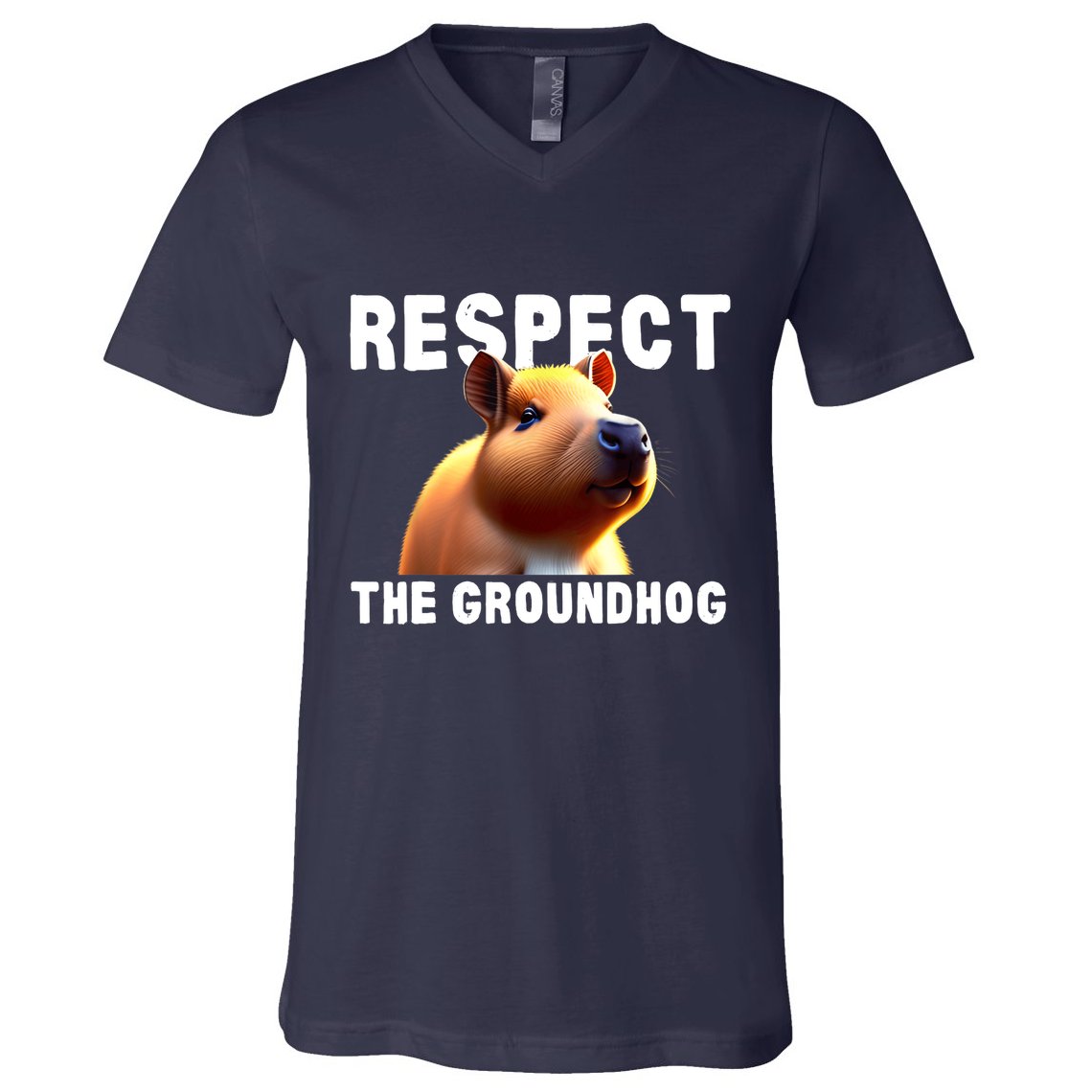 Respect The Groundhog GroundHog Day V-Neck T-Shirt