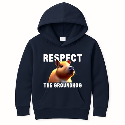 Respect The Groundhog GroundHog Day Kids Hoodie