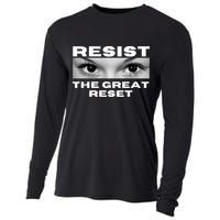 Resist The Great Reset MAGA Conservative Cooling Performance Long Sleeve Crew