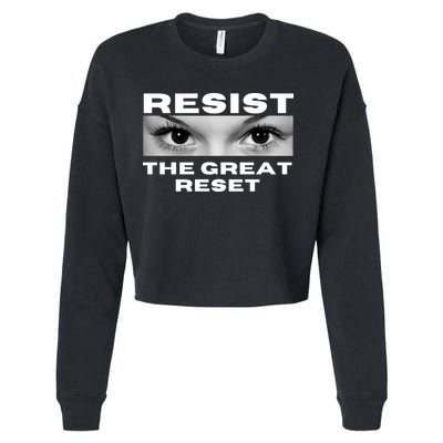 Resist The Great Reset MAGA Conservative Cropped Pullover Crew