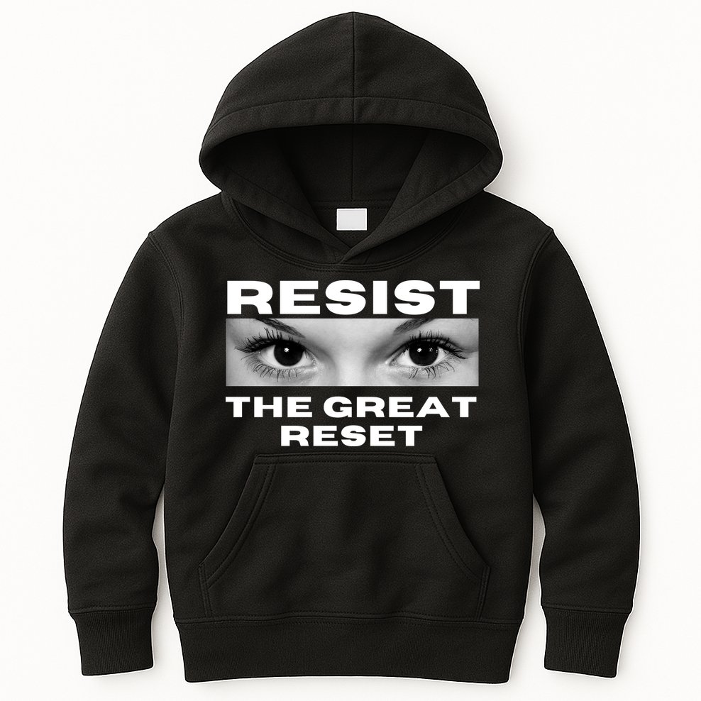Resist The Great Reset MAGA Conservative Kids Hoodie
