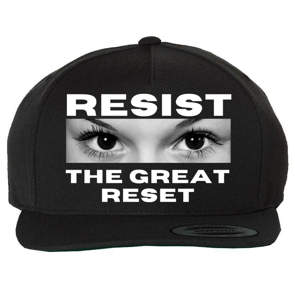 Resist The Great Reset MAGA Conservative Wool Snapback Cap