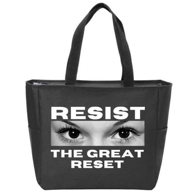 Resist The Great Reset MAGA Conservative Zip Tote Bag