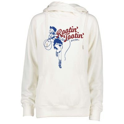 Rootin Tootin Good Time Funny Cowgirl Saying Womens Funnel Neck Pullover Hood