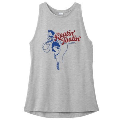 Rootin Tootin Good Time Funny Cowgirl Saying Ladies PosiCharge Tri-Blend Wicking Tank