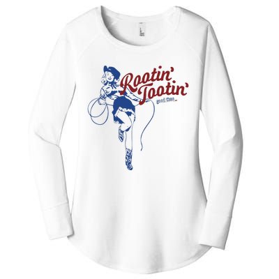 Rootin Tootin Good Time Funny Cowgirl Saying Women's Perfect Tri Tunic Long Sleeve Shirt