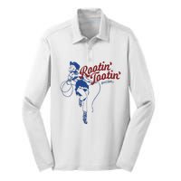 Rootin Tootin Good Time Funny Cowgirl Saying Silk Touch Performance Long Sleeve Polo