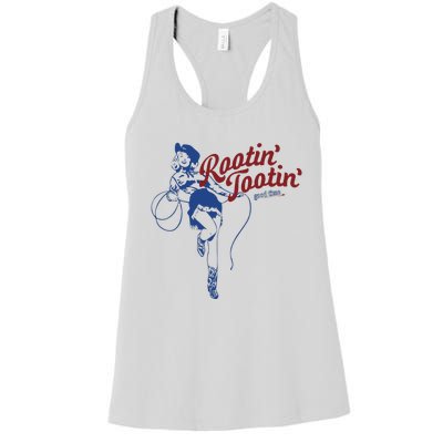 Rootin Tootin Good Time Funny Cowgirl Saying Women's Racerback Tank