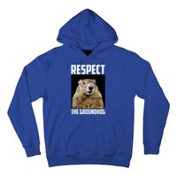 Respect The Groundhog Woodchuck Photo Ground Hog Day Hoodie