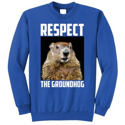 Respect The Groundhog Woodchuck Photo Ground Hog Day Sweatshirt