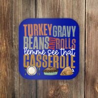 Retro Turkey Gravy Beans And Rolls Let Me See That Casserole Gift Coaster