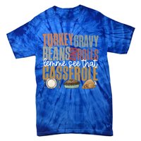 Retro Turkey Gravy Beans And Rolls Let Me See That Casserole Gift Tie-Dye T-Shirt