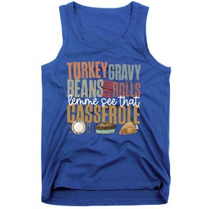 Retro Turkey Gravy Beans And Rolls Let Me See That Casserole Gift Tank Top