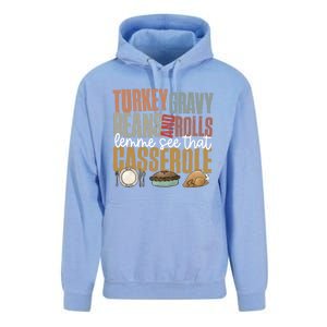 Retro Turkey Gravy Beans And Rolls Let Me See That Casserole Gift Unisex Surf Hoodie