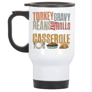 Retro Turkey Gravy Beans And Rolls Let Me See That Casserole Gift Stainless Steel Travel Mug