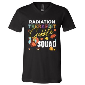 Radiation Therapist Gobble Squad Thanksgiving Matching V-Neck T-Shirt