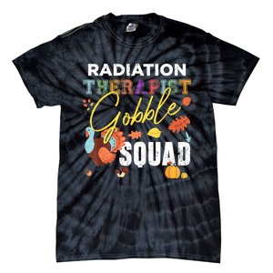 Radiation Therapist Gobble Squad Thanksgiving Matching Tie-Dye T-Shirt