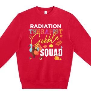 Radiation Therapist Gobble Squad Thanksgiving Matching Premium Crewneck Sweatshirt