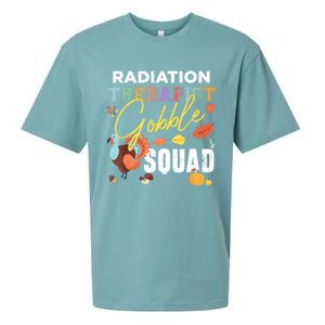 Radiation Therapist Gobble Squad Thanksgiving Matching Sueded Cloud Jersey T-Shirt