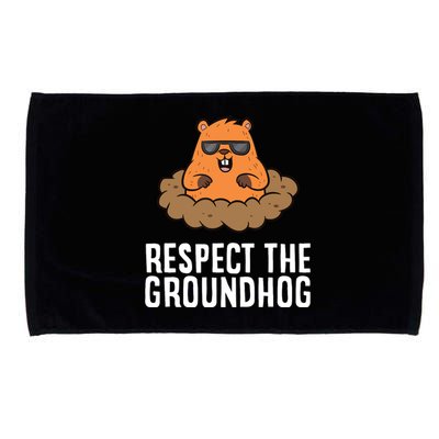 Respect The Groundhog Mammal Cute Groundhog Microfiber Hand Towel