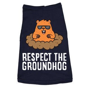 Respect The Groundhog Mammal Cute Groundhog Doggie Tank