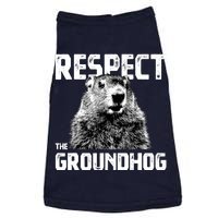 Respect The Groundhog Funny Woodchuck Doggie Tank