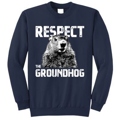 Respect The Groundhog Funny Woodchuck Sweatshirt