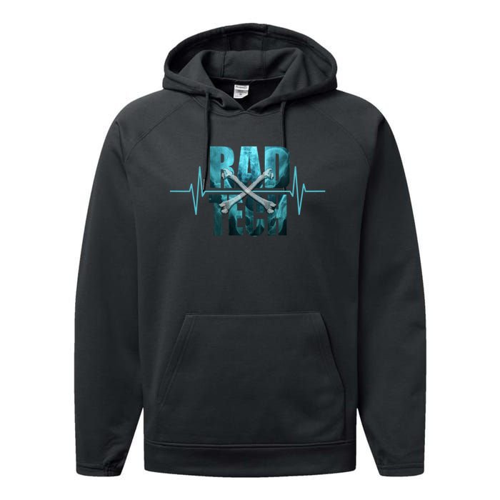 Radiology Technologist Gift Rad Tech Gift Medical Xray Performance Fleece Hoodie