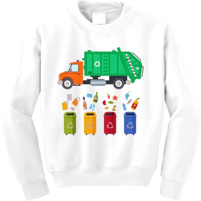 Recycling Trash Garbage Day Kids Sweatshirt