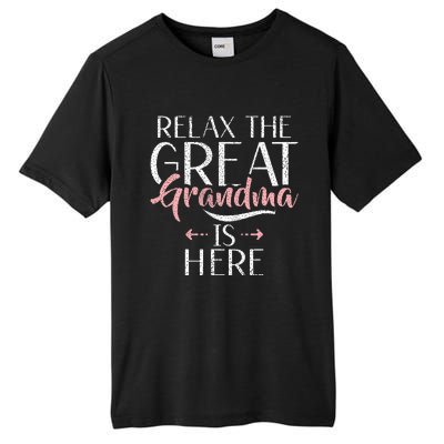 Relax The Great Grandma Is Here Great Grandma Tall Fusion ChromaSoft Performance T-Shirt