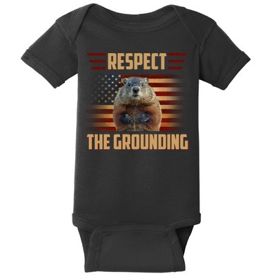 Respect The Grounding, Groundhog Day Baby Bodysuit