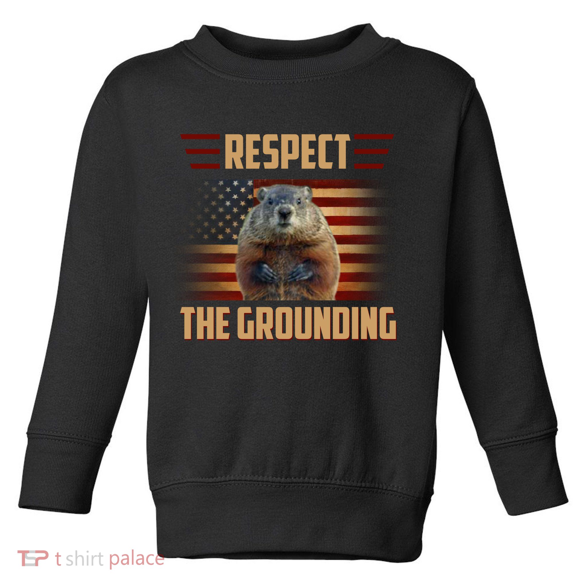 Respect The Grounding, Groundhog Day Toddler Sweatshirt
